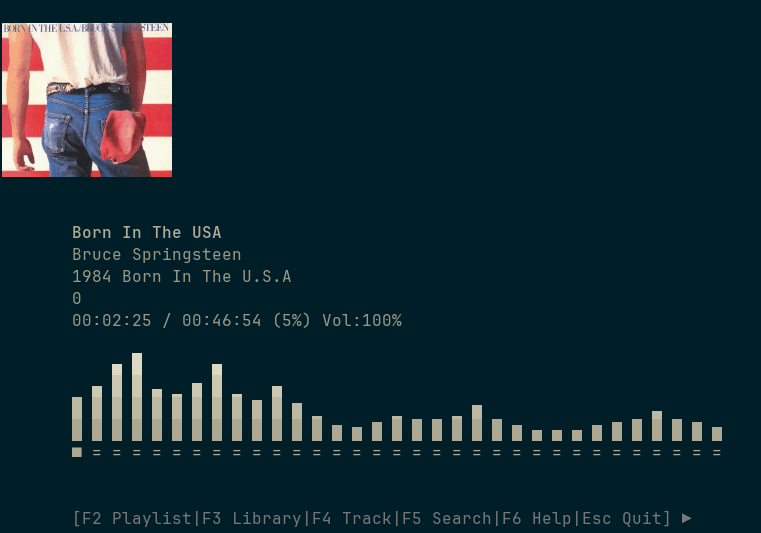 Kew terminal music player for Linux and BSD