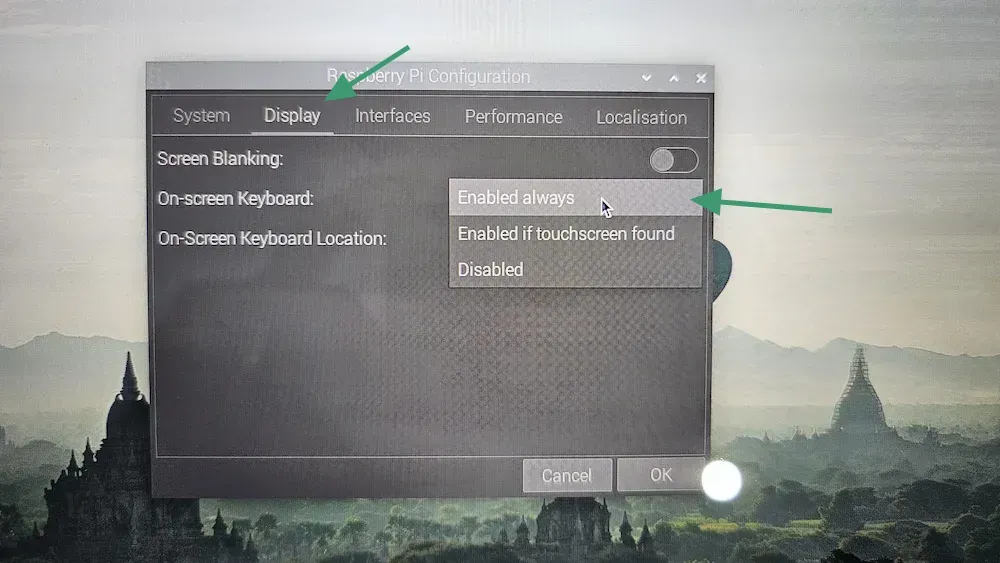 Using On-Screen Keyboard in Raspberry Pi OS