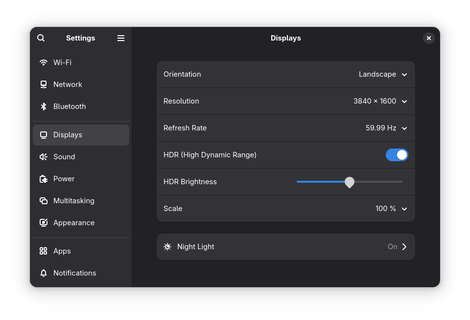GNOME 48 has HDR support