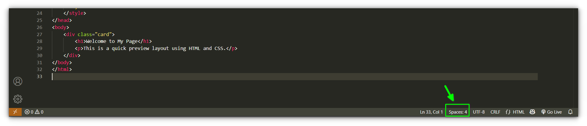 Handling Indentation in VS Code