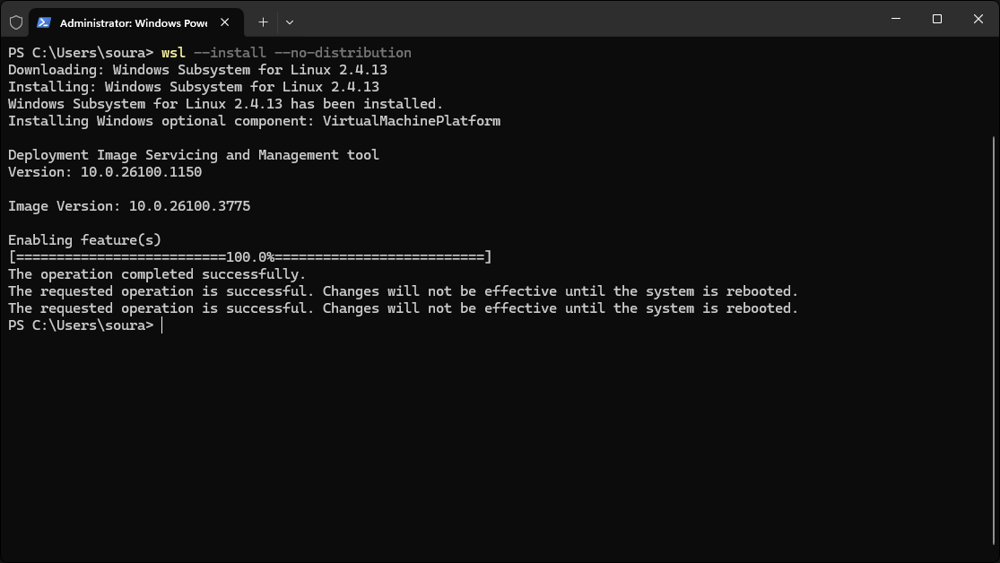 wsl installation method on windows 11