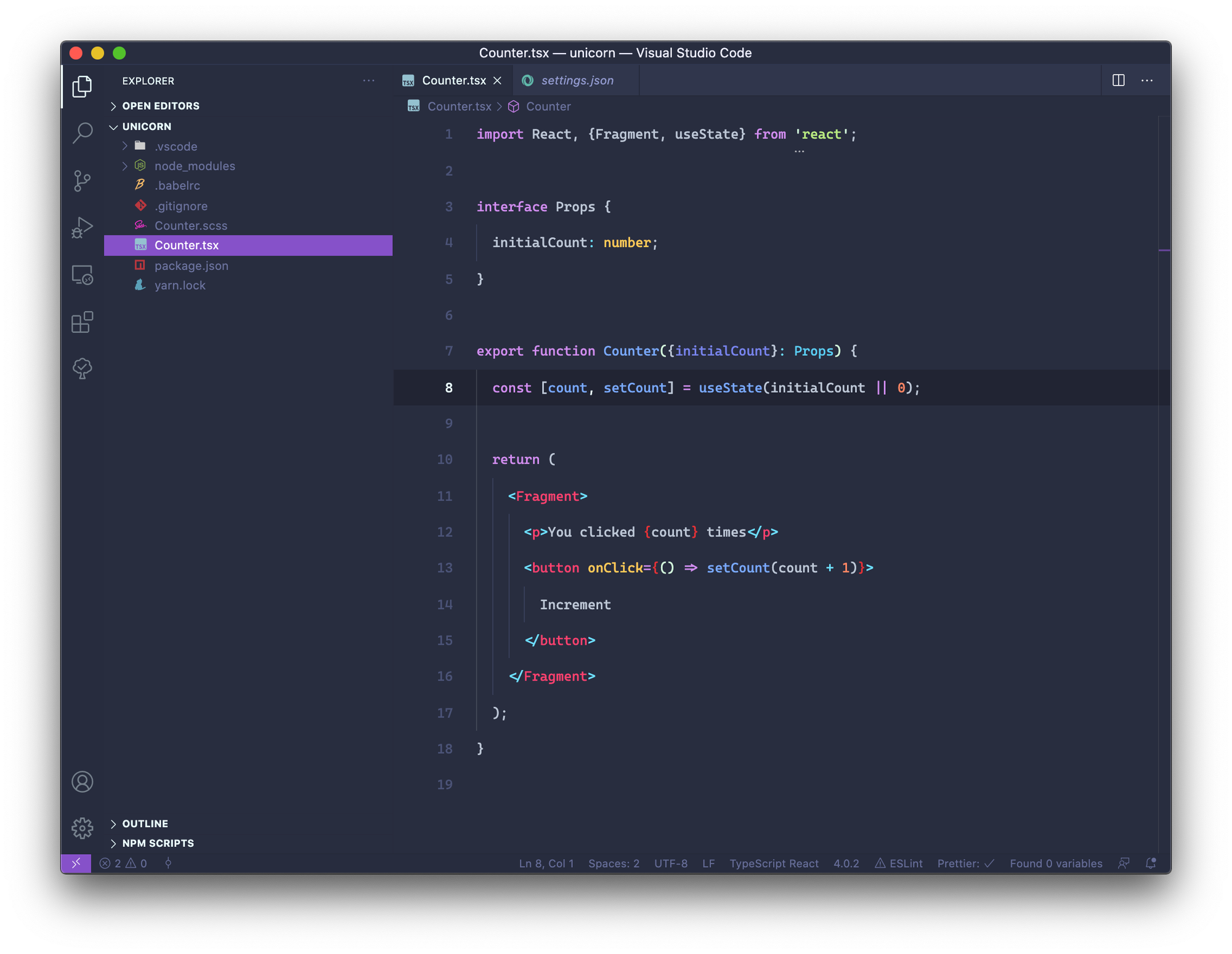 palenight theme
