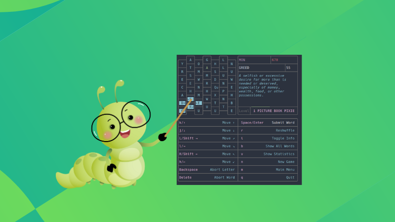 Play With Words in Linux Terminal With This Bookmark Inspired Game