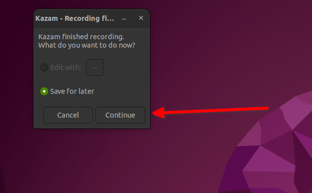save kazam recording screenshot
