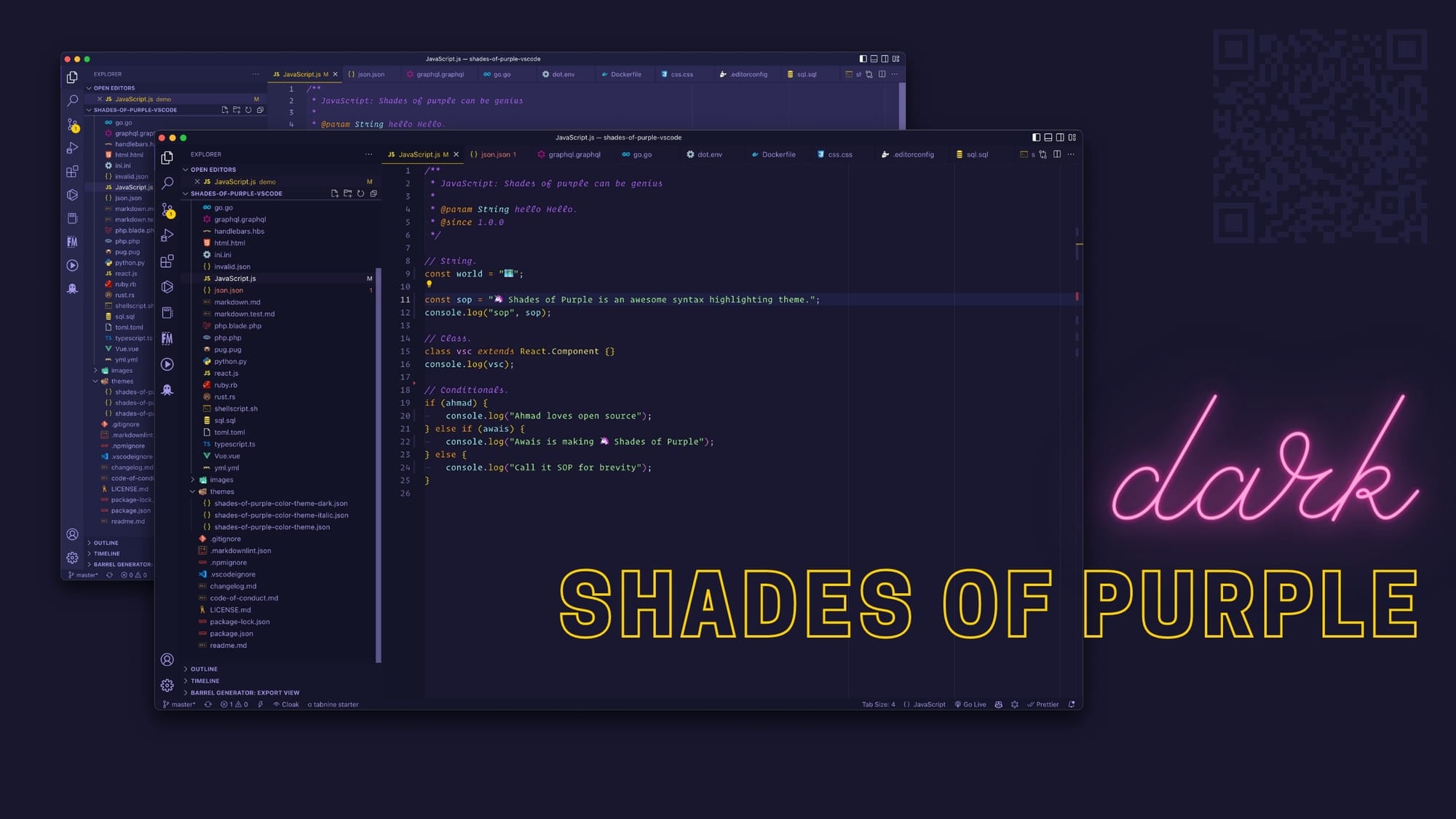 shades of purple theme