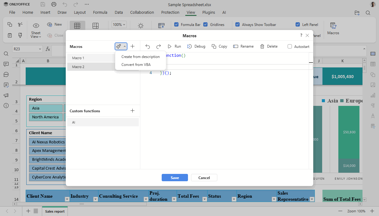 AI features in ONLYOFFICE 9