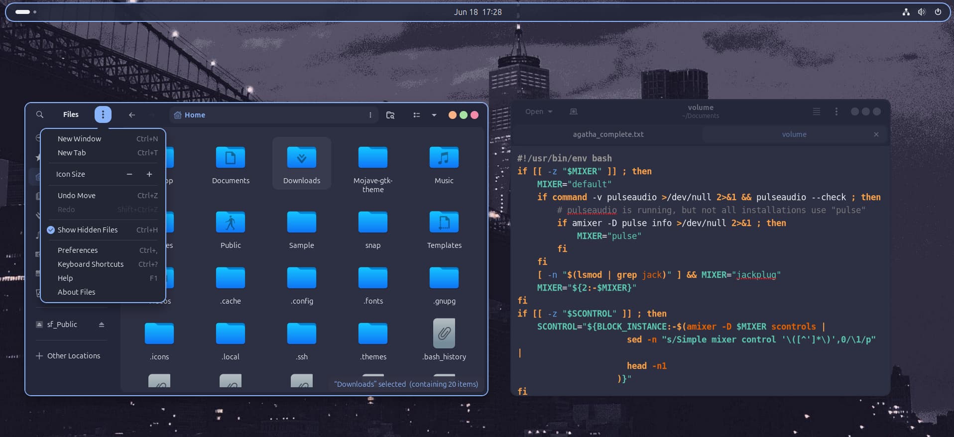 Catppuccin Dark Macchiato theme applied to Ubuntu Linux GNOME desktop environment