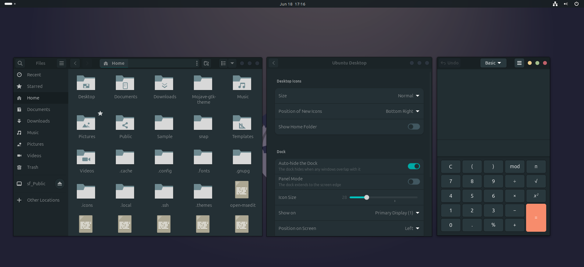 Juno theme installed to Ubuntu Linux GNOME desktop environment