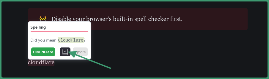 Use the save to dictionary option in Harper