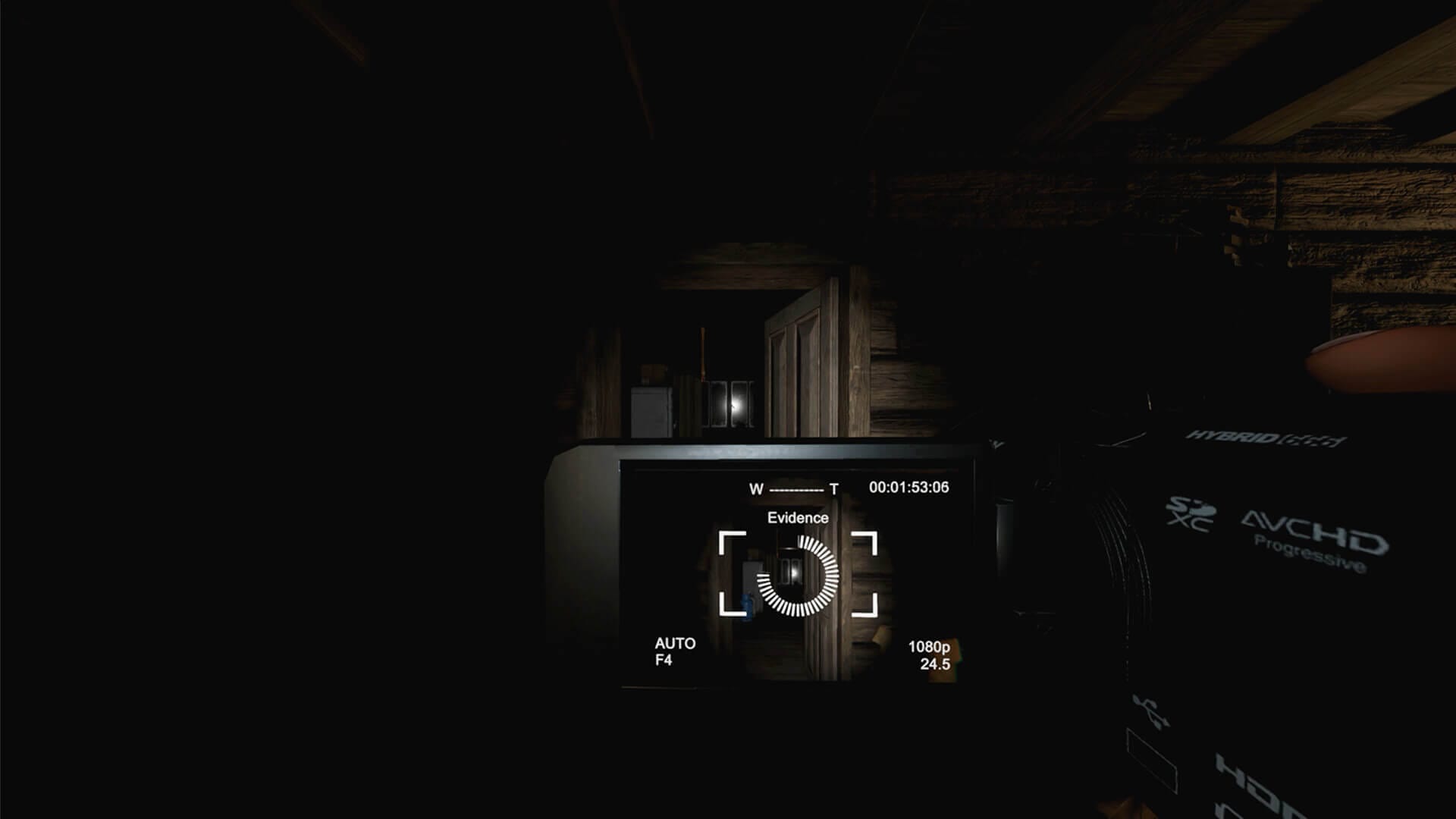 the player has a avchd progressive camrecorder out, with something called evidence being processed in the cam's flip out display