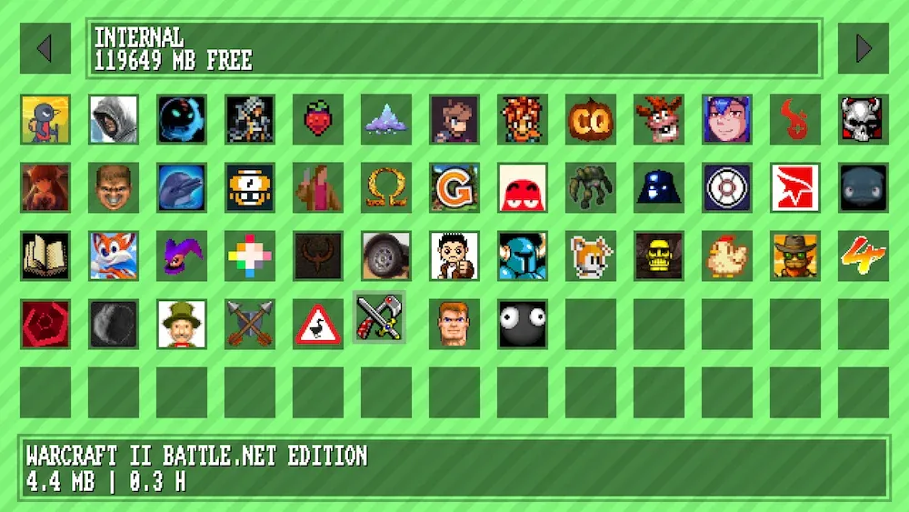 Screenshot of Kazeta retro gaming Linux distro