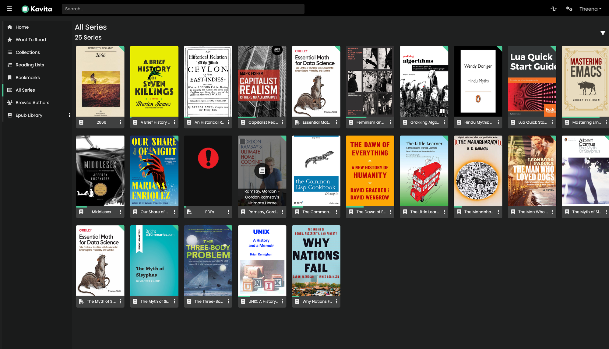 Kavita running ebook library