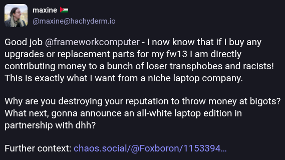 Social media posts on Hyprland Framework