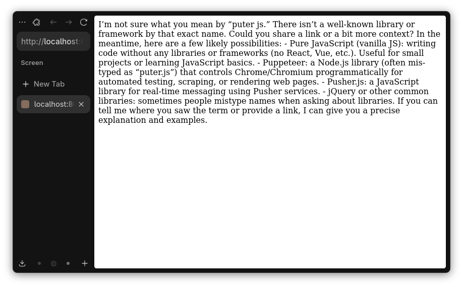 ChatGPT response