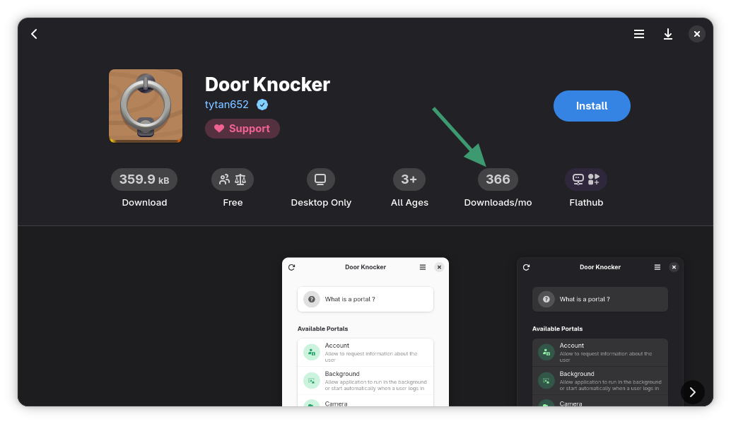 Application details in bazaar app