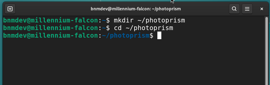 Environment setup for PhotoPrism
