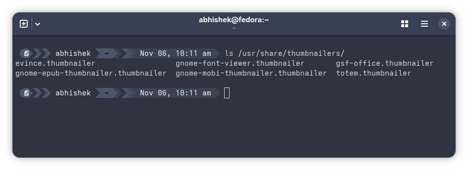Thumbnailers in Fedora