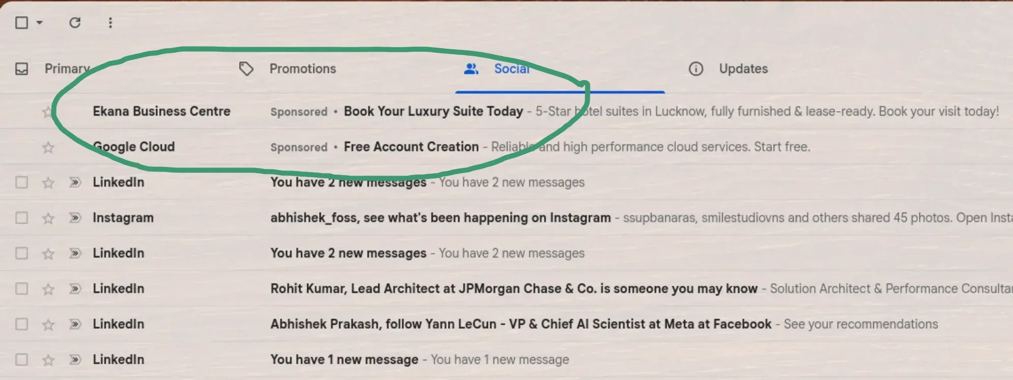 Ads in Gmail