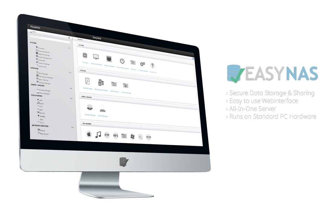 EasyNAS web-interface