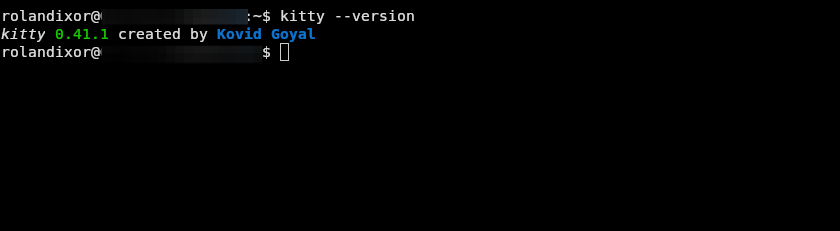 kitty 0.41.1 running on Ubuntu 25.10