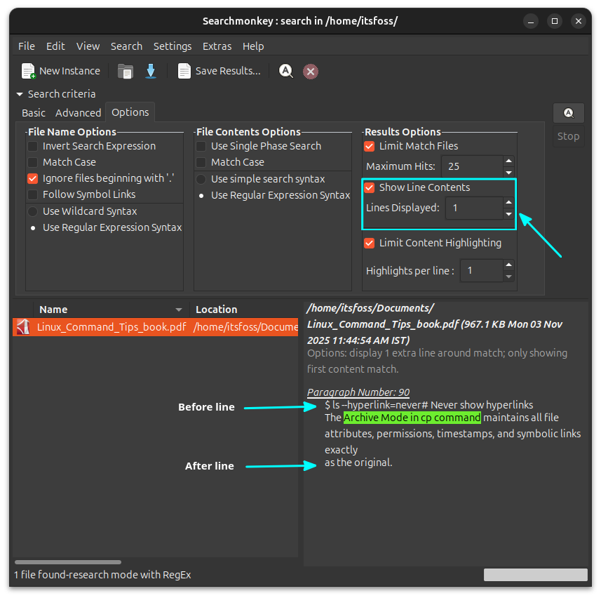 Context Lines in SearchMonkey