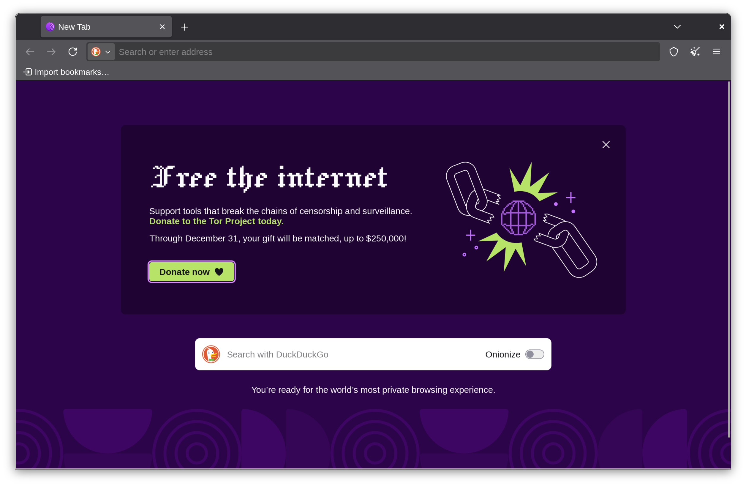 Tor Browser Interface