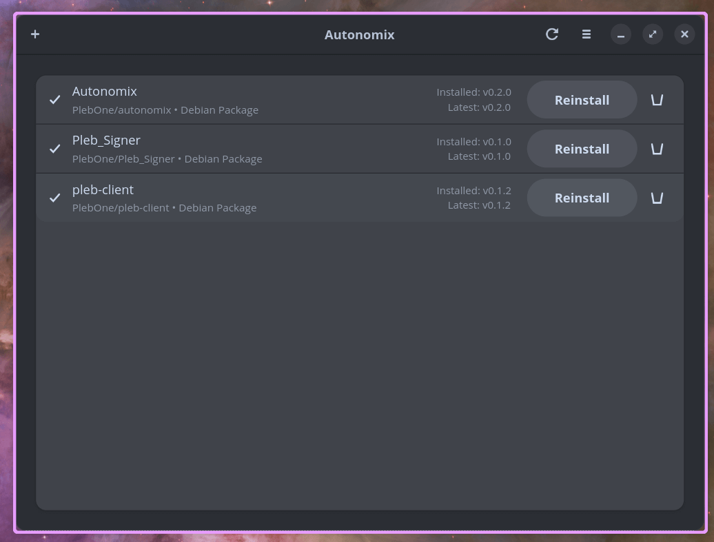 a screenshot of autonomix in action