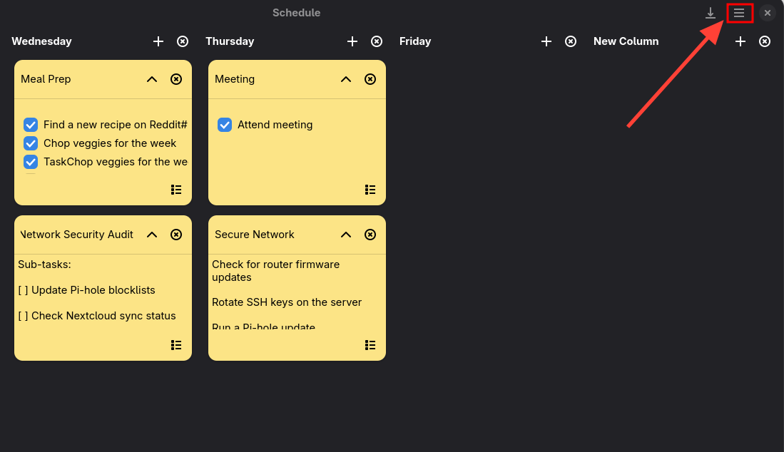 Add new column in Schedule