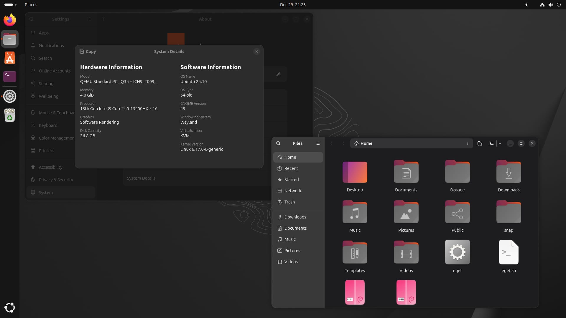 ubuntu 25.10 file manager