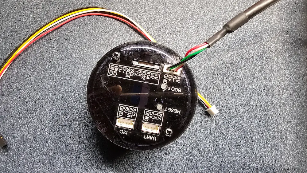 The bottom of Elecrow CrowPanel ESP32 Rotary Display has various interface