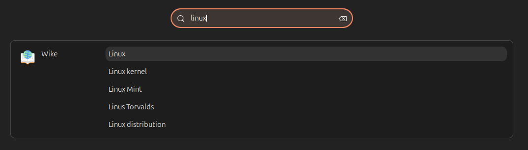 Get Wikipedia search in GNOME shell search result.