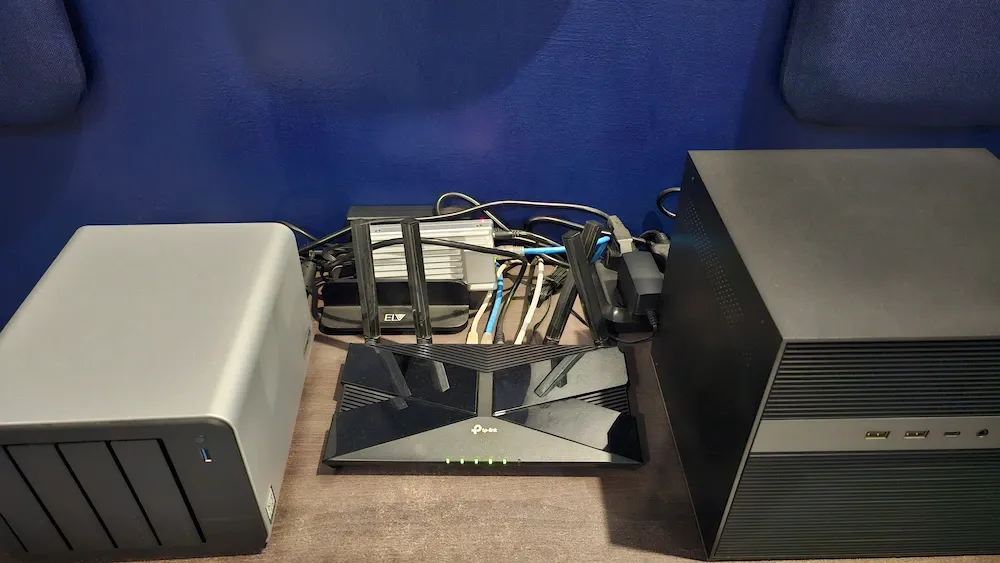 my homelab setup that involves ZimaBoard 2 along with Terramaster NAs and ZimaCube Pro