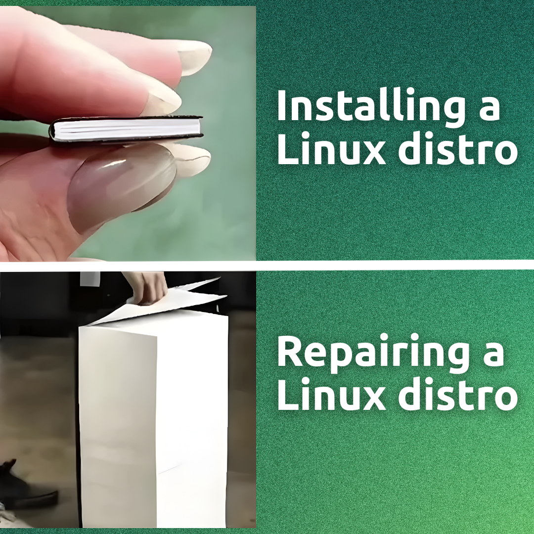 linux installing/repairing meme