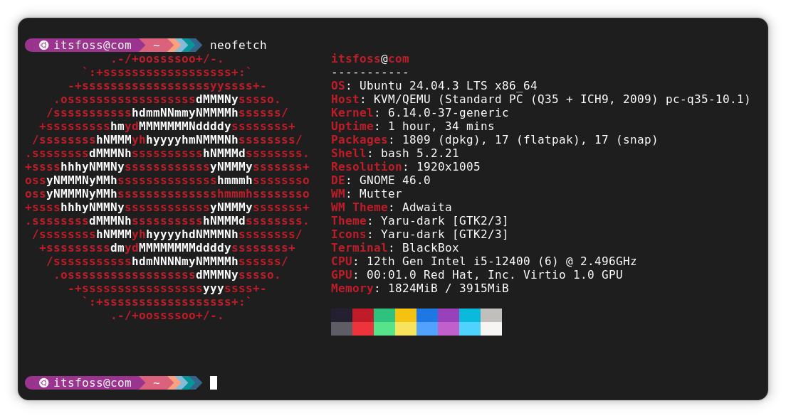 Display Neofetch in Ubuntu