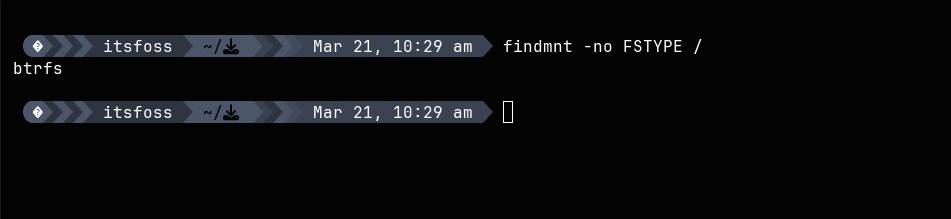 Fedora uses Btrfs by default