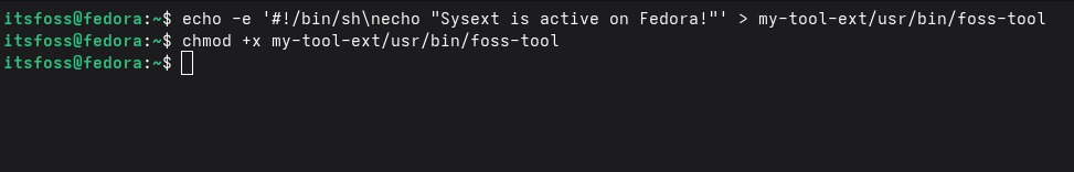 Creating a custom shell script and setting execution permissions using chmod.