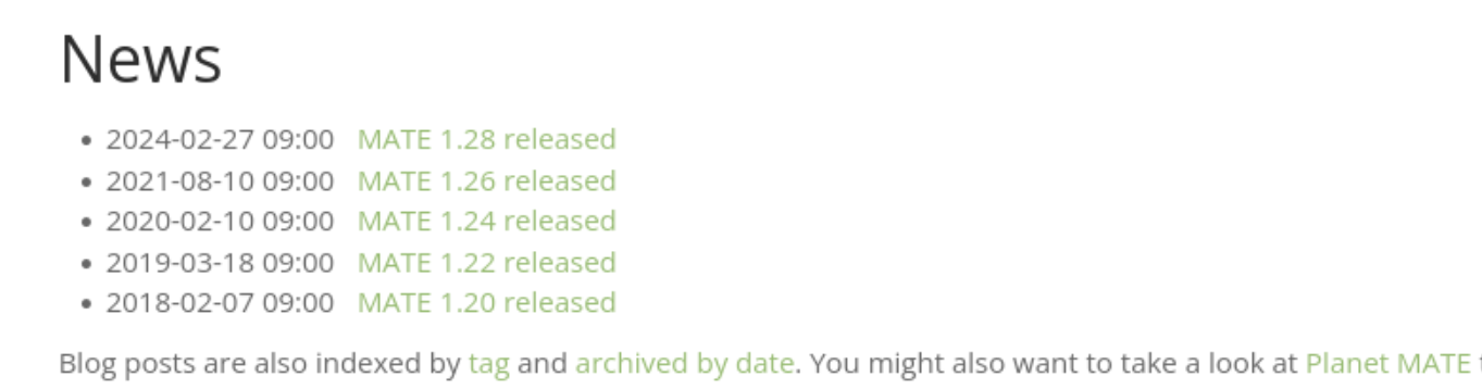 MATE desktop releases