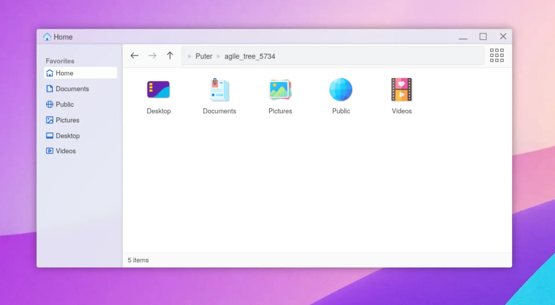 File explorer in Puter