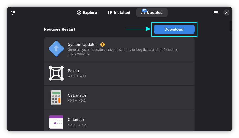 Do pending system updates
