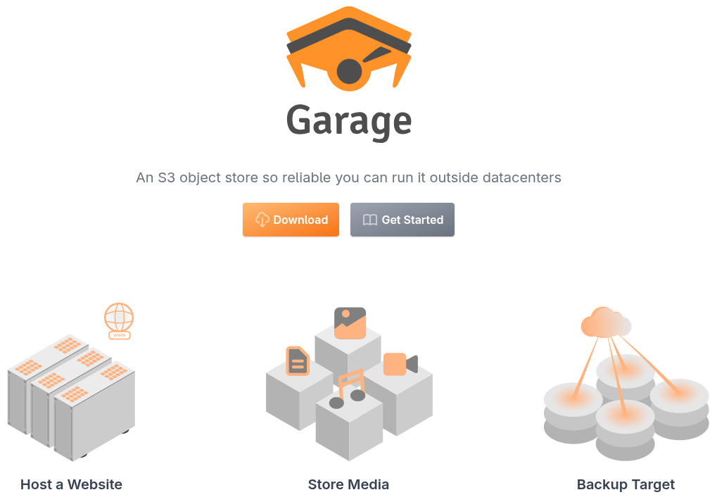 cropped screenshot of the garage webpage