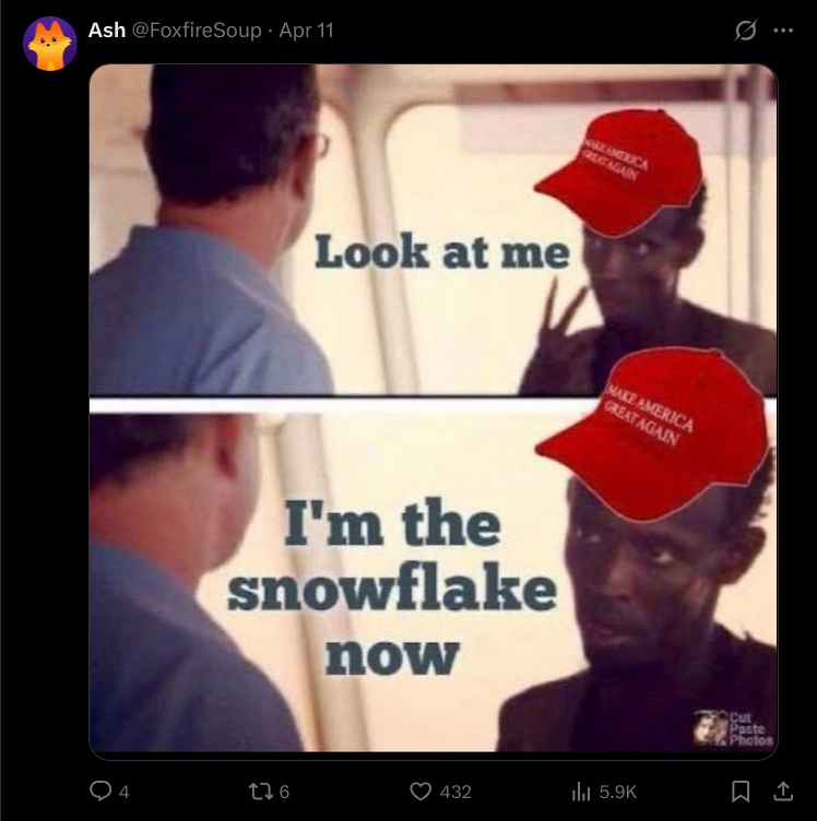 Snowflakes being thrown from both sides about Kit's identity