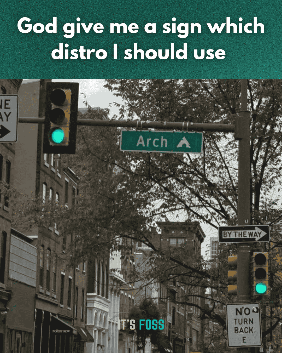 arch linux divine intervention meme