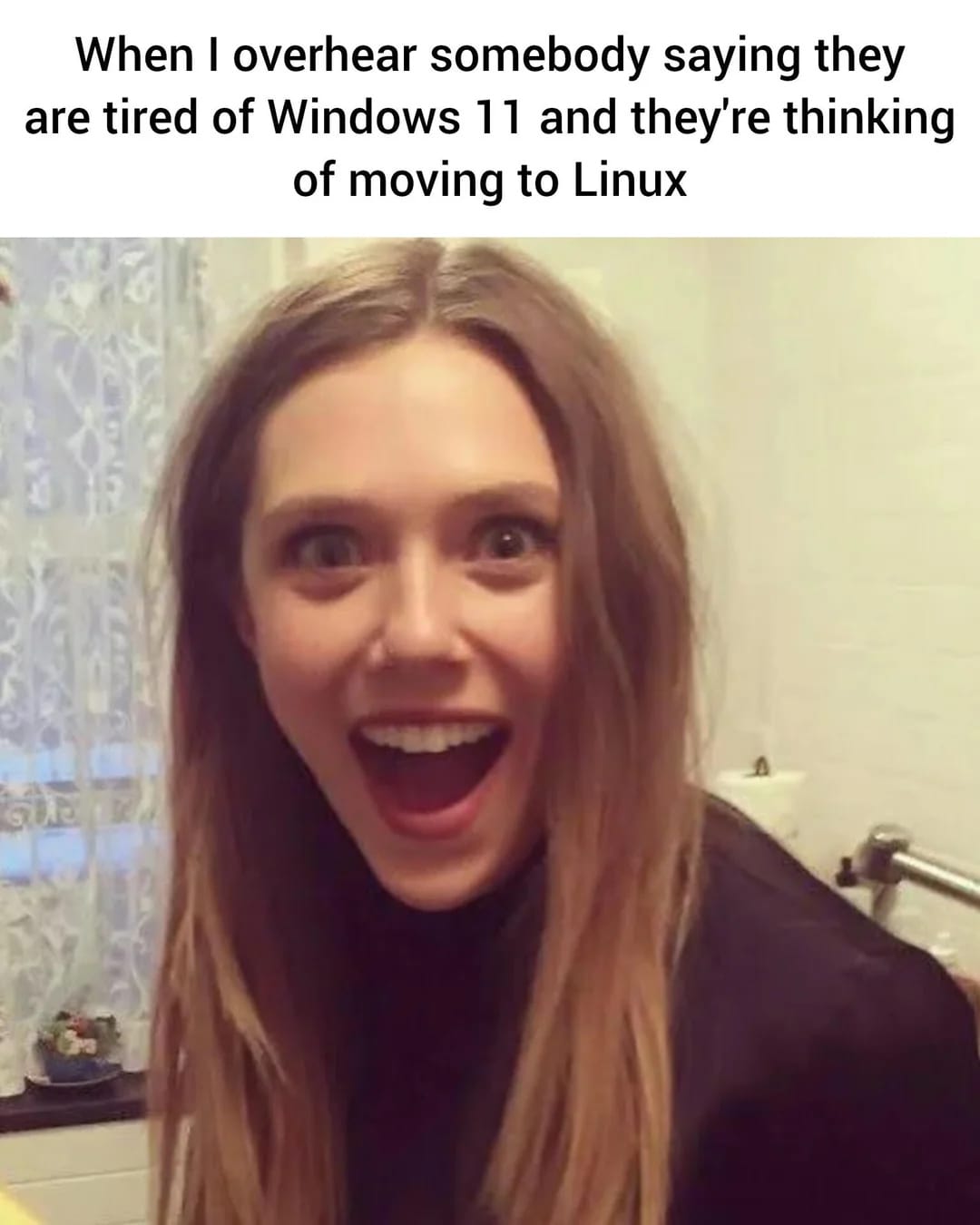 windows 11 switch to linux meme