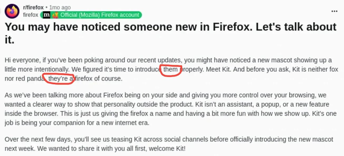 Mzolla Firefox new mascot announcement