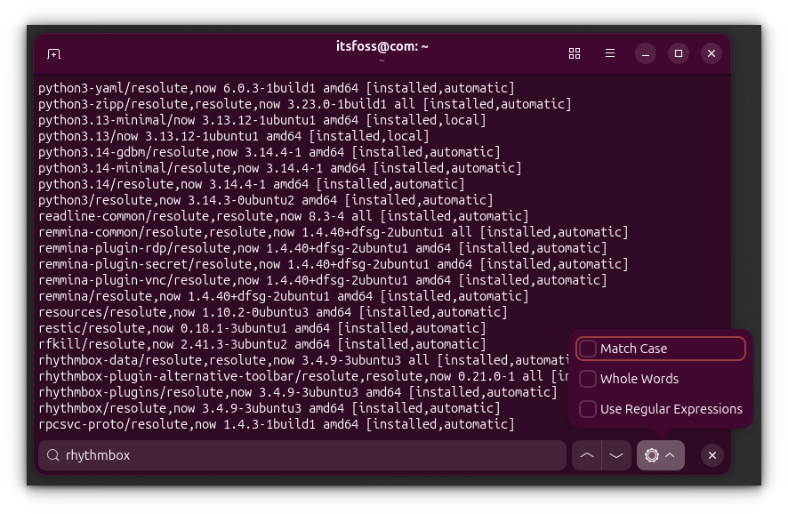 linux terminal scrollback history
