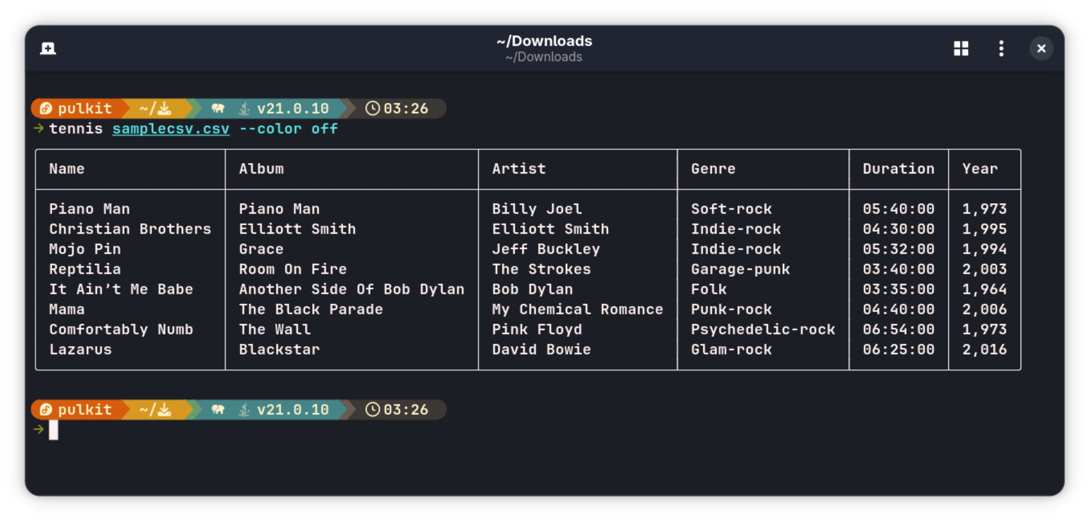 Tennis print with colors off