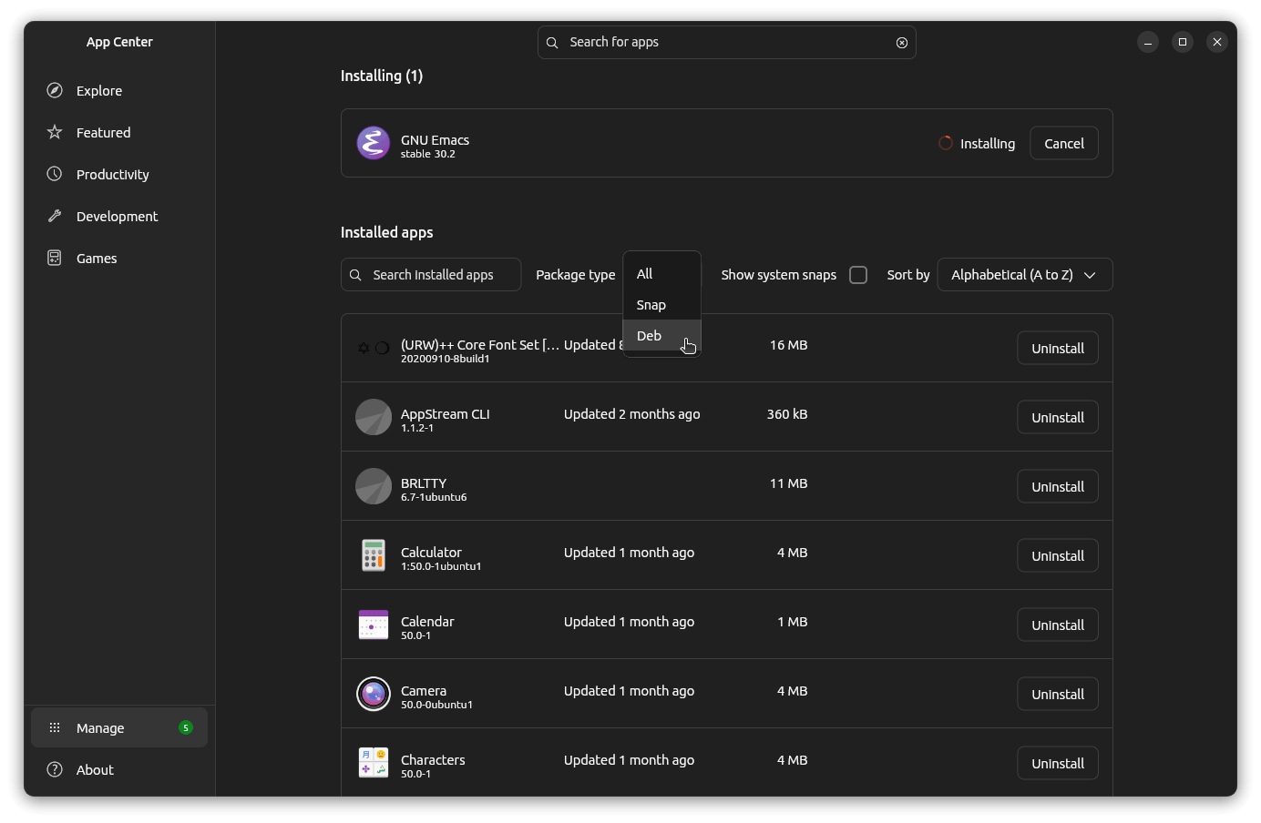 app center on ubuntu 26.04 lts