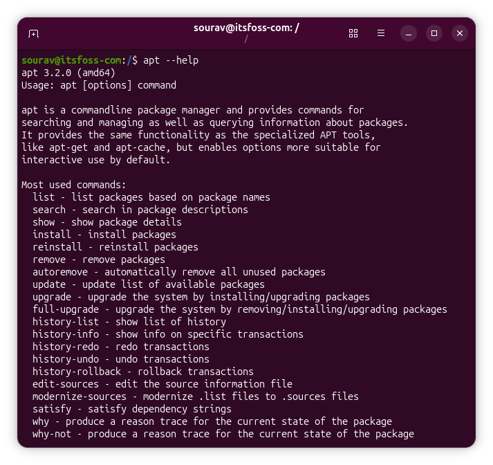 apt 3.2 on ubuntu 26.04 lts
