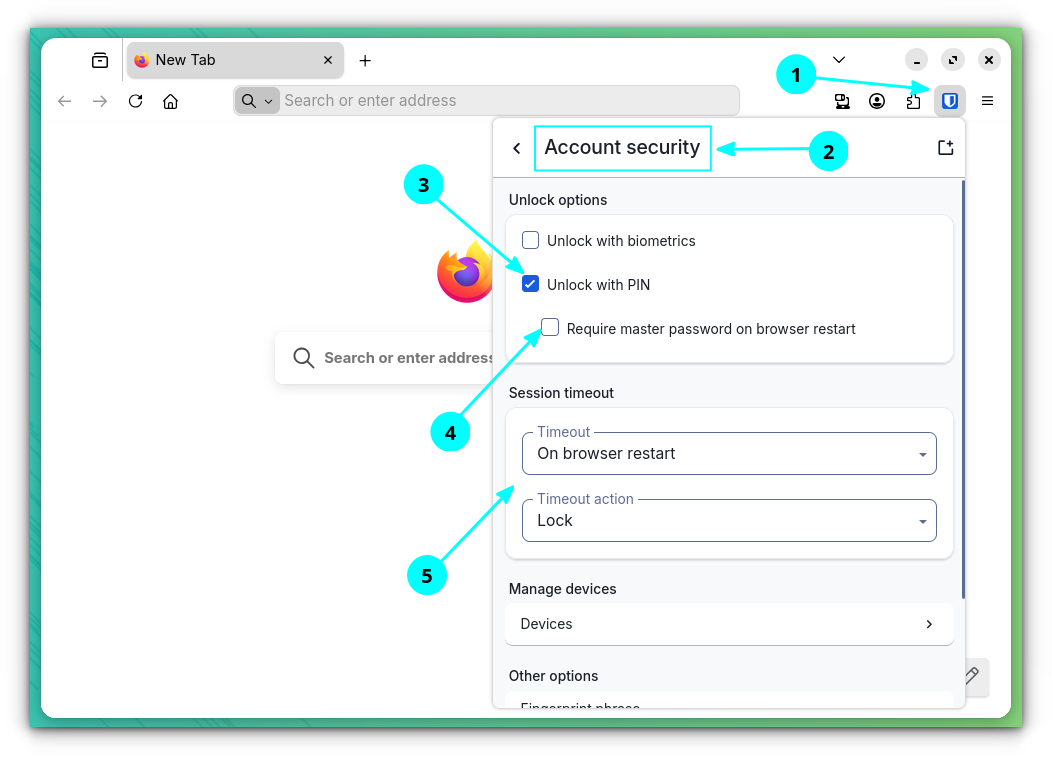bitwarden use pin instead of master password quick tip