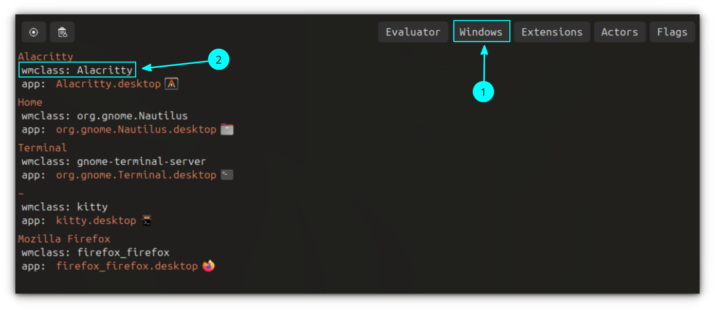 Get the windows class using the overlay view.